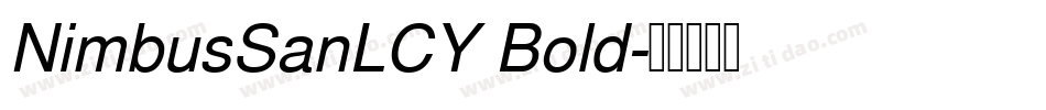 NimbusSanLCY Bold字体转换